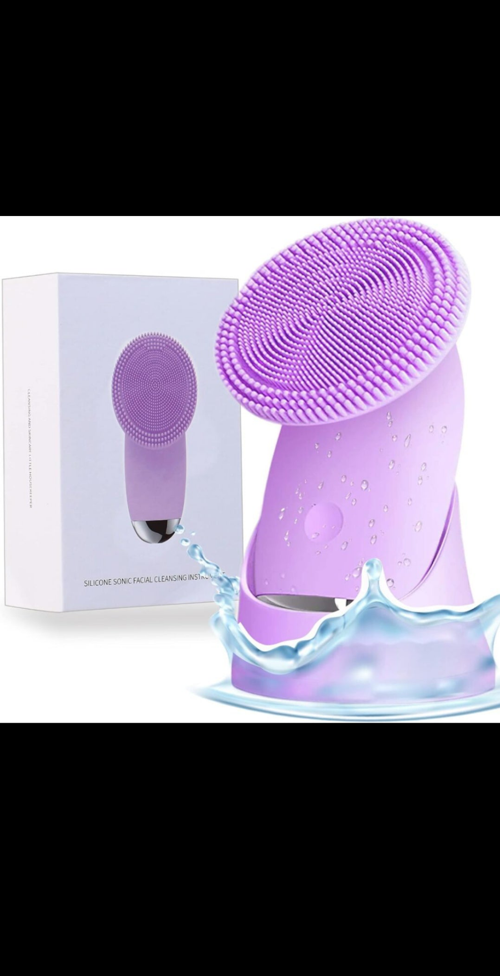 Silicone facial cleansing brush