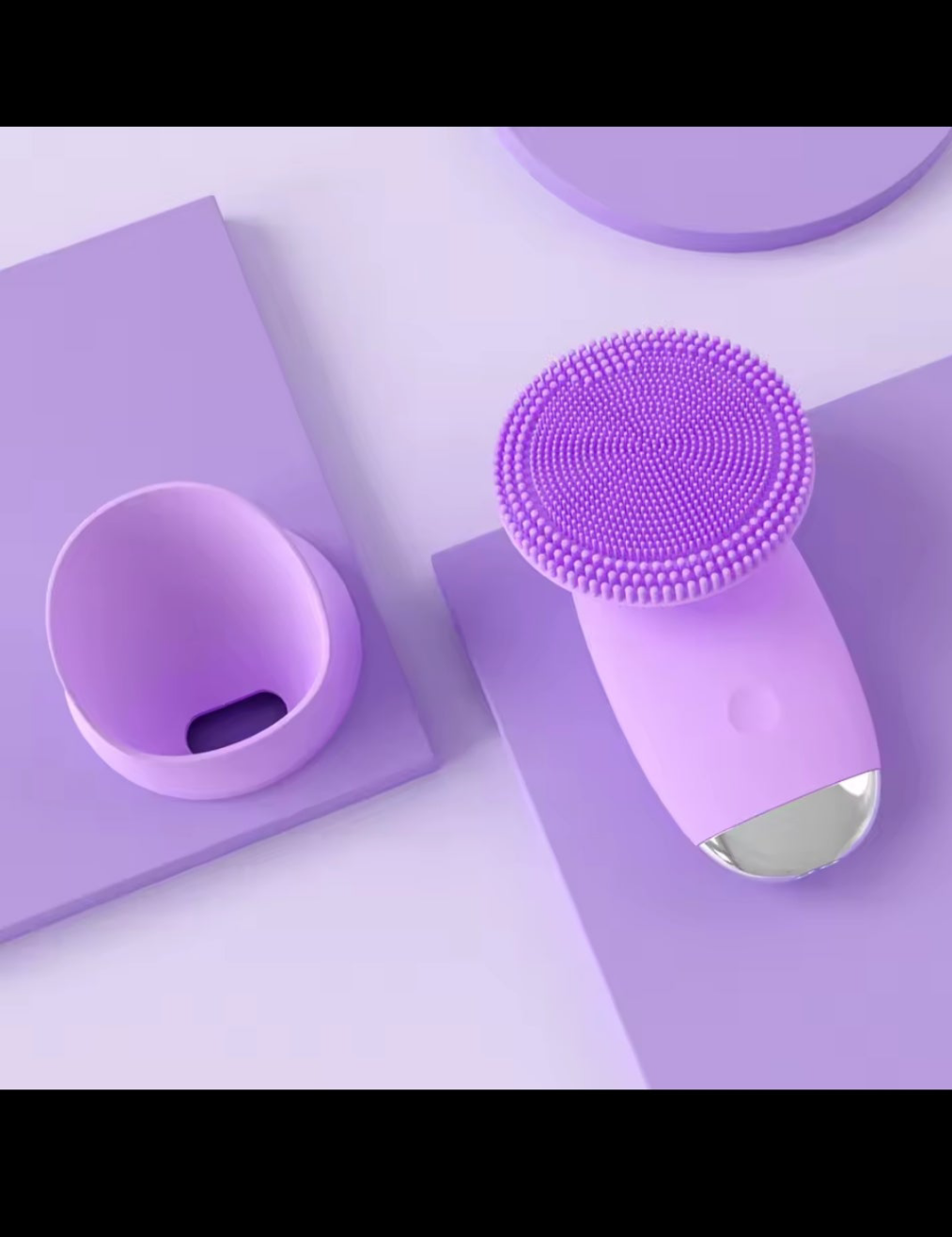 Silicone facial cleansing brush
